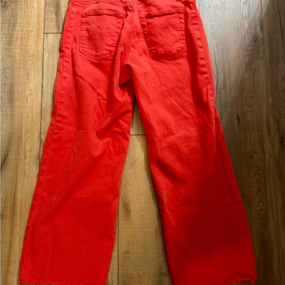 AG | Adriano Goldschmied Paige Sage Wide Leg Crop Denim Size 27 - Picture 6 of 6